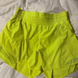 Lululemon Athletica Vibrant Yellow Athletic Shorts